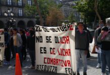 Normalistas de Atequiza se suman al plantón de familias indígenas desalojadas: “Ser pueblo y estar con el pueblo”